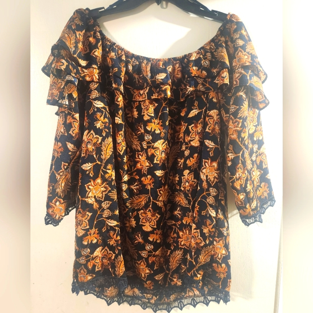 Knox Rose ruffled blouse, XXL